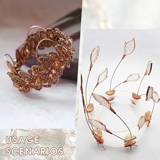 10 Gauge/ 2.6 mm 31 Feet 1 Pound 99.9% Dead Soft Copper Wire for Electroculture Gardening, Jewelry Making, Beading, Science Projects, DIY Artwork