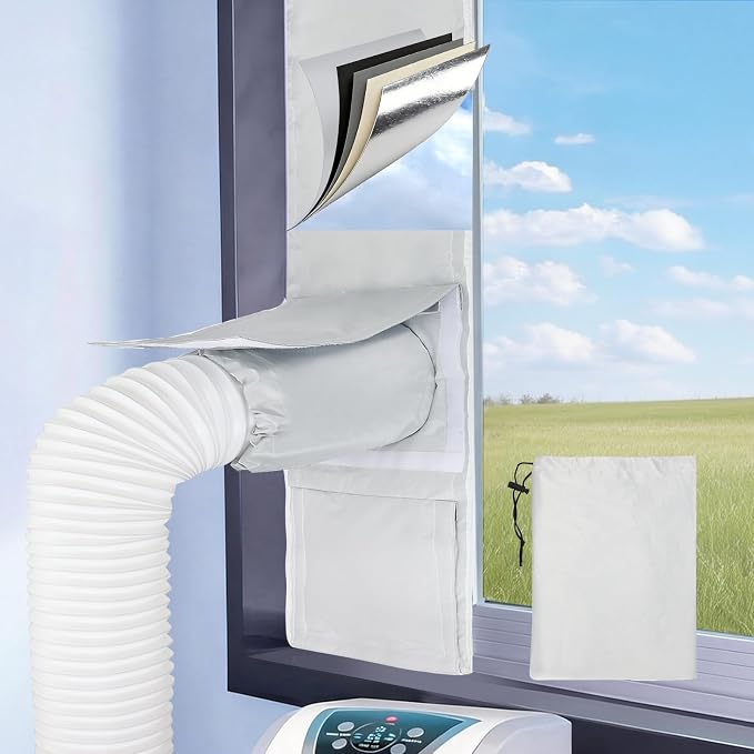 Window Seal Kit for Portable Air Conditioner Sliding Windows | Dual Hose by Babeezy