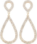 Rhinestone Teardrop Dangle Earrings Sparkly Wedding Jewelry