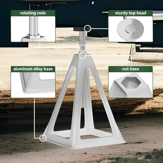 RVGUARD RV Stack Jacks 4 Pack, 6000 Lbs Aluminum Stabilizer Jacks | - Image 4