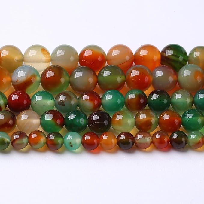 180PCS 4mm Natural Peacock Agates Beads for Jewelry Making Semi Precious Loose Gemstones Beads DIY Bracelet Necklace 2 Strand 32"