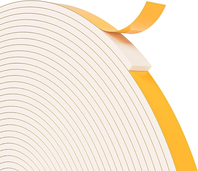 33FT EVA Foam Weather Stripping Door Seal, Self-Adhesive Weatherstrip Tape by Bantie
