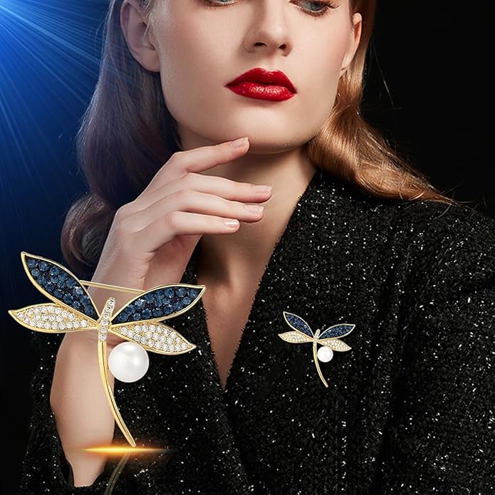 Animal Brooch Insect Bird Brooches Pearl Rhinestone Crystal Brooch 18k Gold-Plated Lapel Pins Jewelry Gifts Birthday Gifts for Women Men