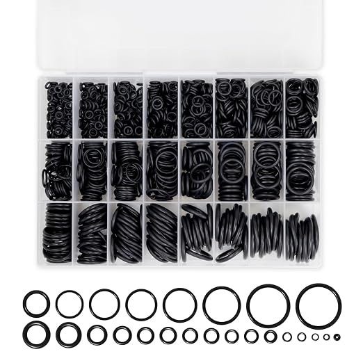 Silicone Universal Black O-Ring Sealing Gasket Washer Seal Assortment Set by StandardAutoPart
