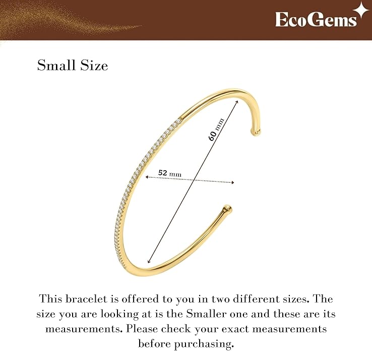 EcoGems Lab Grown Gemstone & Moissanite Bracelets – 14K White or Yellow Gold Plated Sterling Silver – Featuring Lab Grown Diamonds, Emeralds, Paraiba, Sapphire & Pearls – Sustainable Luxury Gift with Gift Box