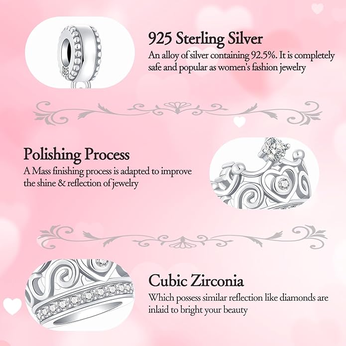 925 Sterling Silver Charms for Bracelets and Necklaces Charms for Women Fashion Jewelry for Women Friend and Mother