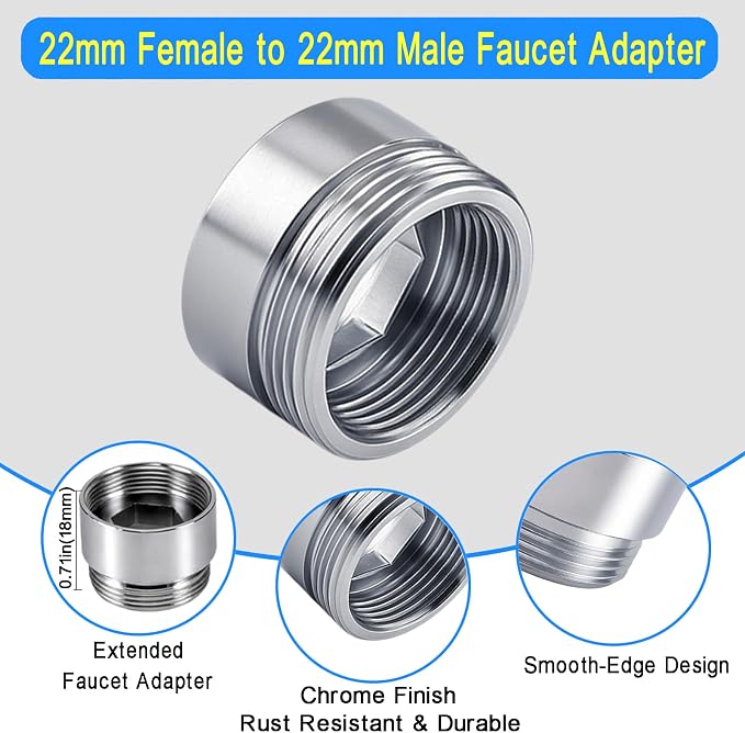 7 PCS Female Thread Faucet Adapter Kit, Sink Faucet Aerator Adapter | Female - Image 3
