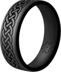 Knot Theory Celtic Butterfly Sailor Infinity Silicone Ring for Men Women - Breathable Dual Layer Comfort Fit 6mm Bandwidth