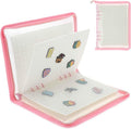 Pin Bag, Portable Pin Display Book, Ideal for Pins, Brooches Storage, Pink White