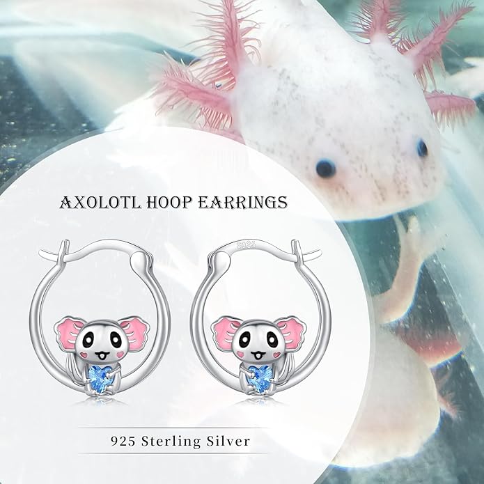 JUSTKIDSTOY Hypoallergenic Panda/Unicorn/Hummingbird/Dolphin Hoop Earrings for Women 925 Sterling Silver Animal Huggie Hoop Earrings Jewelry Gifts for Sensitive Ears