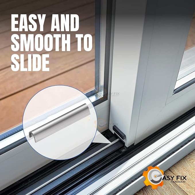 Hardware Sliding Patio Door Track Cover 4 Ft, 7/32" × 9/32" Narrow Raised Rail - Image 3