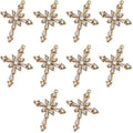 Zirconia Crystal Rhinestone Cross Charms for Jewelry Making Bracelet Necklace Choke Earring Pendant Key Chain Craft Supplies DIY Accessories