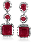Ross-Simons Pair of Gemstone Drop Earrings in Sterling Silver