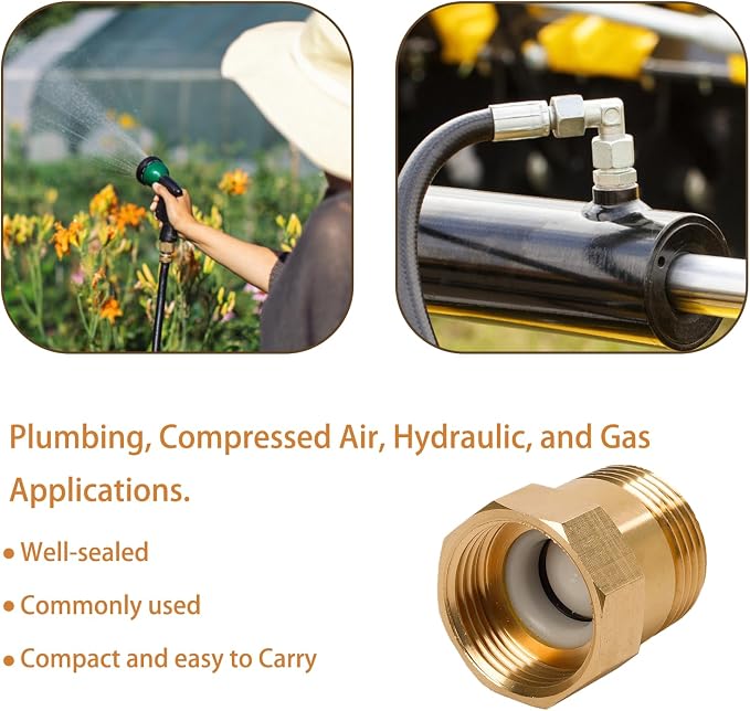 2Pcs One Way Brass Check Valve Non Return 1" Female to 1" Male Thread Backflow - Image 5