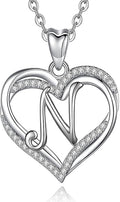 INFUSEU Unique Initial Necklaces for Women Girls Small Heart Letter Jewelry, Meaningful Personalized Gifts