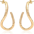 18K Gold Plated Sculptural Earrings Set for Women – Hypoallergenic, Lightweight, Modern Hoop & Drop Styles – 6 Bold Statement Designs – Christmas, Holiday, Thanksgiving Gift, Halloween