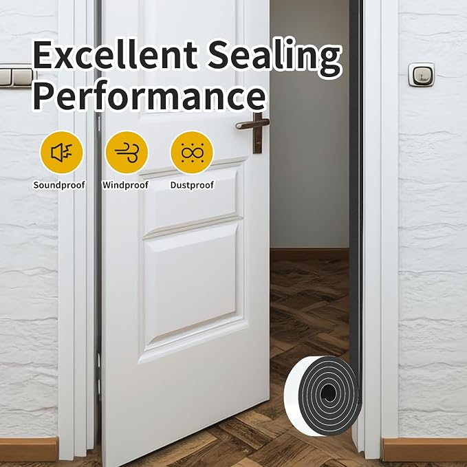 Weather Stripping Door Seal, High Density CR, 2 in x 1/2 in x 6.5Ft | Door - Image 7