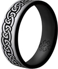 Knot Theory Celtic Butterfly Sailor Infinity Silicone Ring for Men Women - Breathable Dual Layer Comfort Fit 6mm Bandwidth