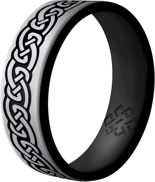 Knot Theory Celtic Butterfly Sailor Infinity Silicone Ring for Men Women - Breathable Dual Layer Comfort Fit 6mm Bandwidth