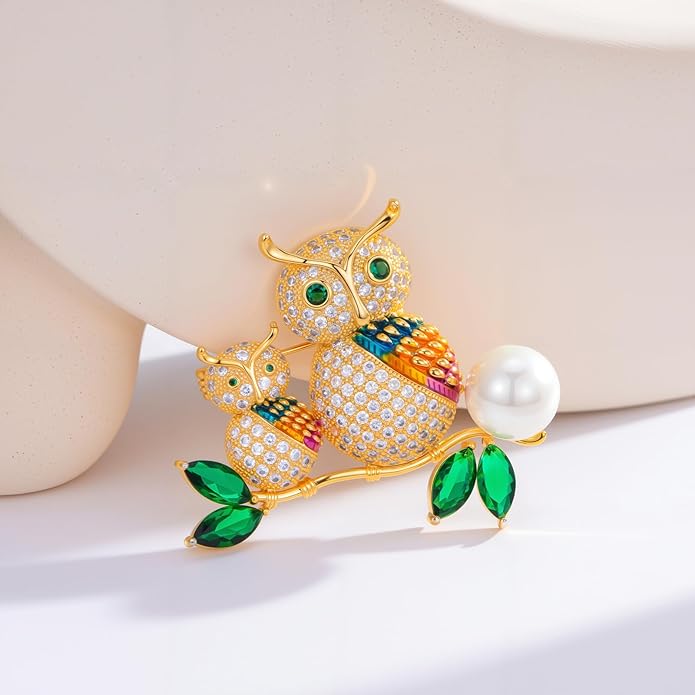 Bird Theme Brooch Pin Cute Bird Animal Brooches Accessories Christmas Birthday Gift for Women