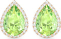 Linawe Women Stud Earrings, Teardrop Diamond Moissanite Cubic Zirconia Earrings Studs Rhinestone Jewelry Gold/Silver/Rose Gold