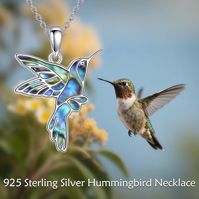 YFN 925 Sterling Silver Hummingbird/Cardinal/Cat Necklace for Women Animal Pendant with Adjustable 18"+2" Chain Jewelry Gift for Christmas, Valentine's Day, Mother's Day, Birthday-Gift Box Included