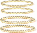 Elegance 11 designs 14K Gold Plated Bead Ball Bracelet Stretchable Elastic Gold Beaded Bracelets for Women