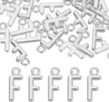 uxcell Letter Charm, Alloy Letter Initial Alphabet Charm for DIY Crafts Jewelry Making Bracelet Earrings Necklace