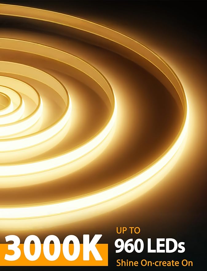 Lamomo COB LED Strip Lights Pro, 9.84Ft Warm White Dimmable Self-Adhesive Led - Image 3