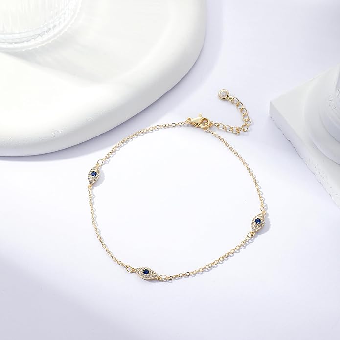 Anklets for Women 14K Gold Silver Plated Ankle Bracelets Trendy Waterproof Boho Anklets Set Adjustable Dainty Cute Diamond Beaded Heart Non Tarnish Summer Beach Jewelry Gift