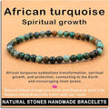 AD Beads Handmade Gemstone Stretch Elastic Bracelet Crystal Healing Reiki Nature's Beauty and Spiritual Essence Unisex