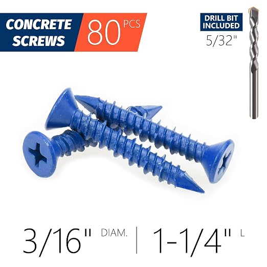 3/16" x 1-1/4" Concrete Screw Anchor, Cement or Stucco - Image 2