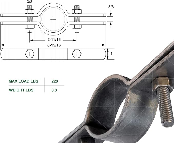 Highcraft DMST-QM34-10 Riser Clamp; Vertical Pipe Hanger - Image 8