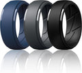 ThunderFit Men's Silicone Rings 10mm Wide 2.5mm Thick Rubber Bands, Breathable, Variety Multipack 1-10