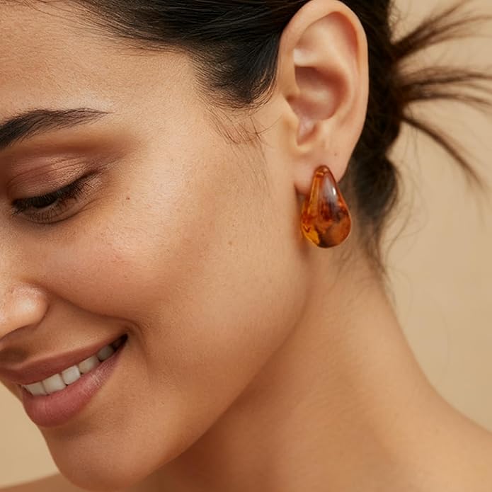 10 Pairs Chunky Gold Earrings for Women, Hypoallergenic Statement Hoops Earring for Multipack, Trendy Gold Chunky Hoop Earrings Jewelry for Gift