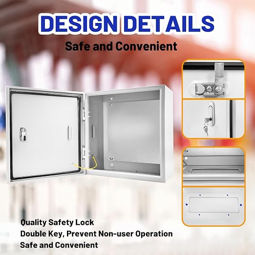 Electrical Junction Box 16x16x6, NEMA 4X IP66 Steel Enclosure Box | 1.5mm steel - Image 4