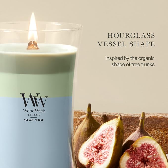 Woodwick Verdant Woods Large Hourglass Trilogy Candle - Image 4