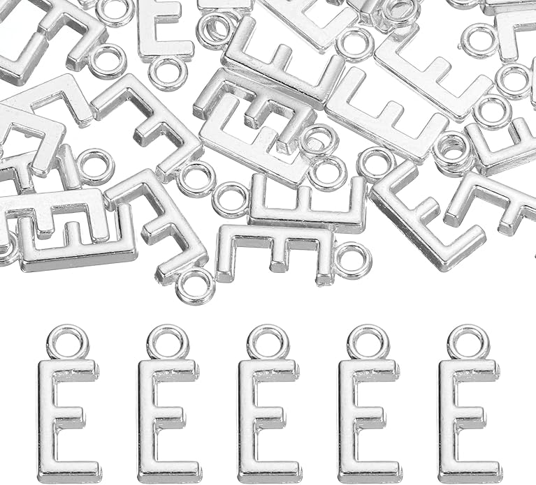 uxcell Letter Charm, Alloy Letter Initial Alphabet Charm for DIY Crafts Jewelry Making Bracelet Earrings Necklace