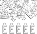 uxcell Letter Charm, Alloy Letter Initial Alphabet Charm for DIY Crafts Jewelry Making Bracelet Earrings Necklace