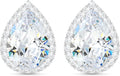 Linawe Women Stud Earrings, Teardrop Diamond Moissanite Cubic Zirconia Earrings Studs Rhinestone Jewelry Gold/Silver/Rose Gold
