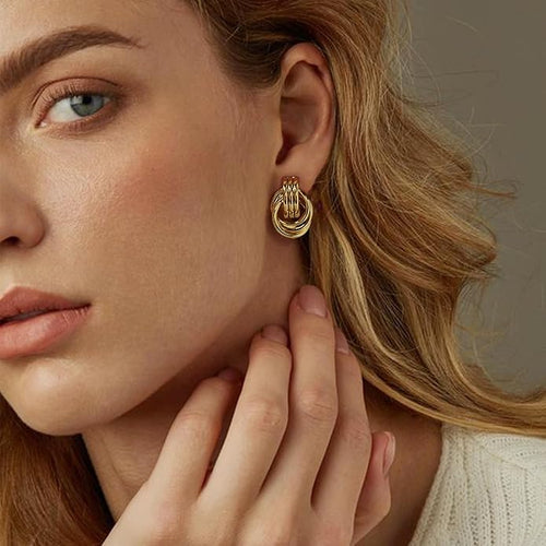 14K Gold Earring Cross Waterdrop Butterfly Heart Knot Earrings for Women Gold Silver Cross Leverback Drop Gold Silver Teardrop Hoop Dangle Earring White Gold Dangle Drop Earring