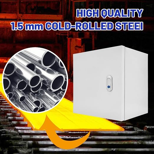 Electrical Junction Box 12x12x8, NEMA 4X IP66 Steel Enclosure Box | 1.5mm steel - Image 7