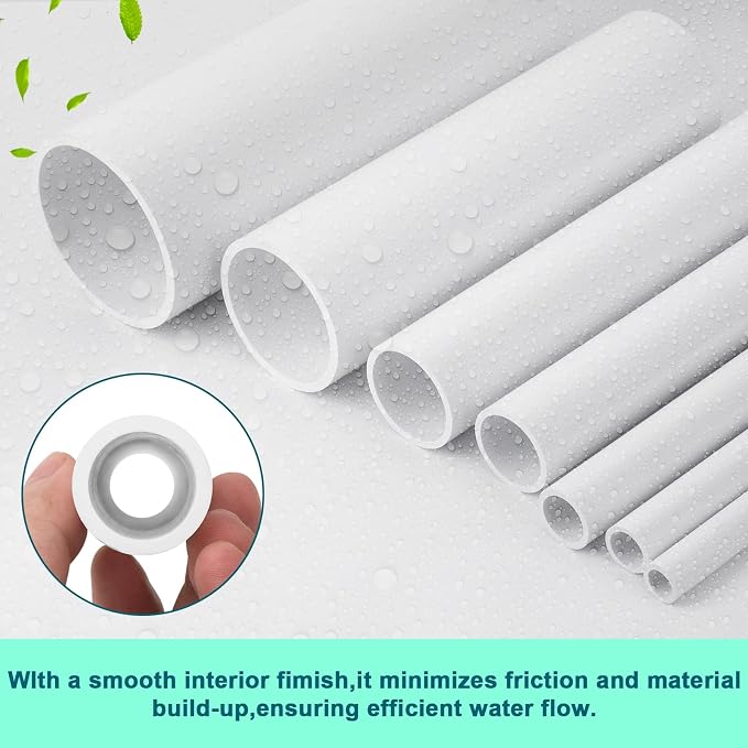 2Pcs 2 Inch PVC Pipe 34" Long White Sch40 Industrial PVC Pipes - Image 2