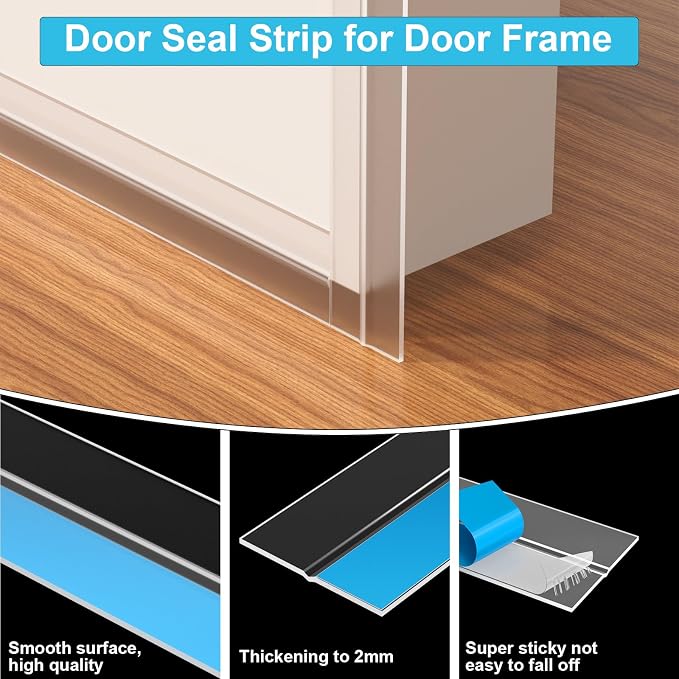 Weather Stripping Door Seal, 20 Ft Shower Door Seal, 1 in | Flexible door sweep - Image 4