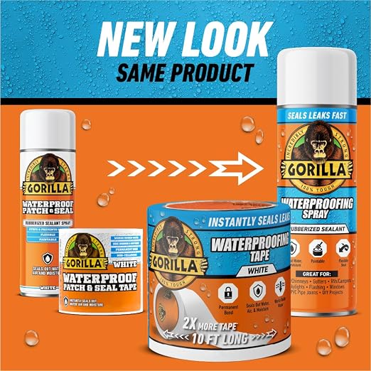 Gorilla Waterproofing Spray, 16 oz, Flexible Rubberized Coating | Paintable and - Image 10