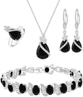 GZWHD Jewelry Set for Women CZ Earrings Necklace Ring Bracelet Set Prom Party Wedding Jewelry Gift for Mother Friend Wife