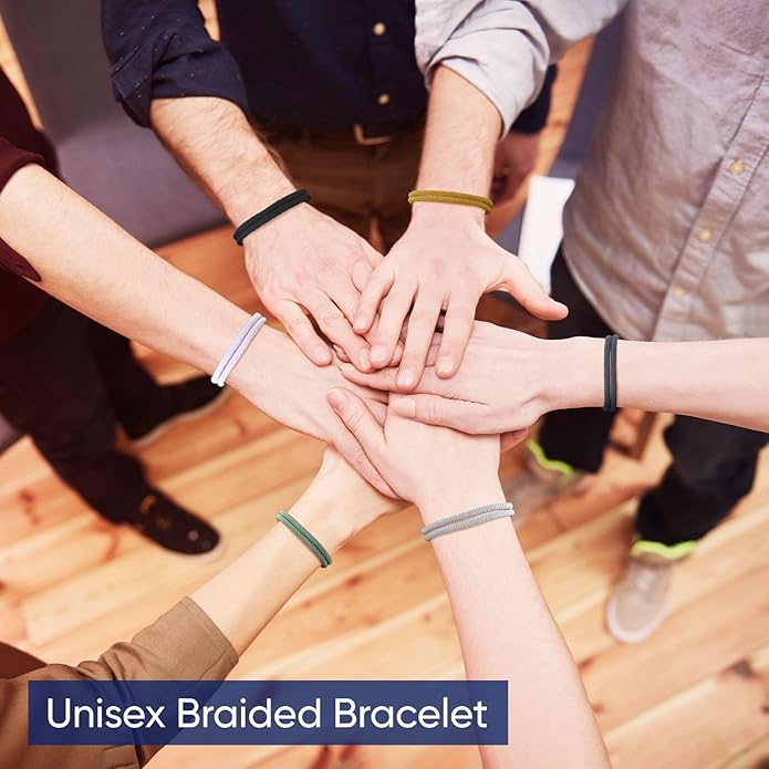 TempBeau Nautical Braided Rope Bracelets Set - 6 Pcs Adjustable Braided Cord Bracelet, Handmade Navy Marine String Bracelet with Metal Knot, Men Women Braided Bracelets Gifts