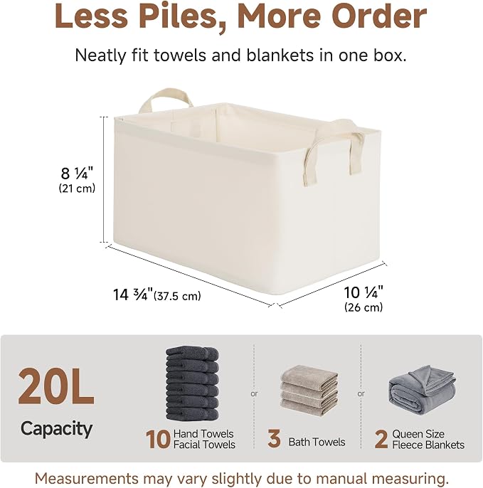 StorageWorks Fabric Storage Bins, Closet Organizer Bins, Wrinkle-Resistant - Image 2