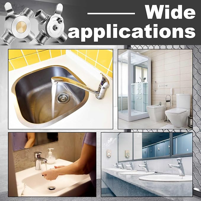 Yaocom 1 Pcs 3/8" Manual Mixing Valve Hot Cold Water Temperature Mixer - Image 6