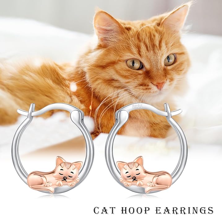 JUSTKIDSTOY Hypoallergenic Panda/Unicorn/Hummingbird/Dolphin Hoop Earrings for Women 925 Sterling Silver Animal Huggie Hoop Earrings Jewelry Gifts for Sensitive Ears